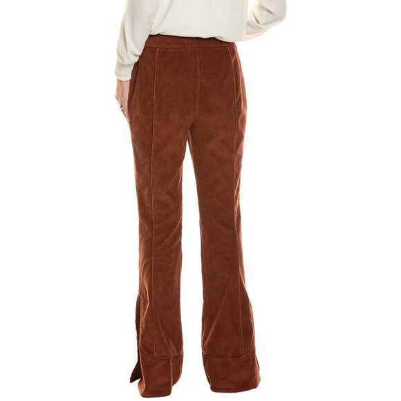 Farm Rio Women's High-Waisted Brown Corduroy Flared Trousers, Size Small New - Picture 3 of 3